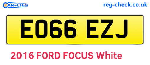 EO66EZJ are the vehicle registration plates.
