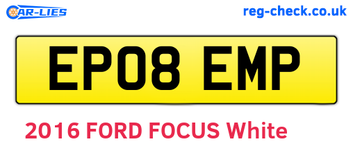 EP08EMP are the vehicle registration plates.