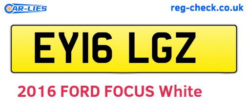 EY16LGZ are the vehicle registration plates.