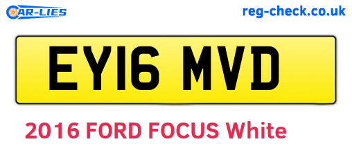 EY16MVD are the vehicle registration plates.