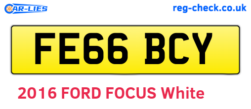 FE66BCY are the vehicle registration plates.