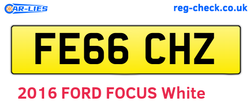 FE66CHZ are the vehicle registration plates.