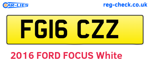 FG16CZZ are the vehicle registration plates.