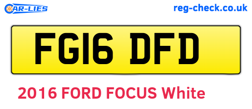 FG16DFD are the vehicle registration plates.
