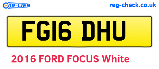 FG16DHU are the vehicle registration plates.