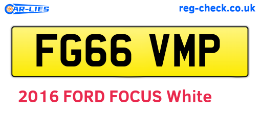 FG66VMP are the vehicle registration plates.