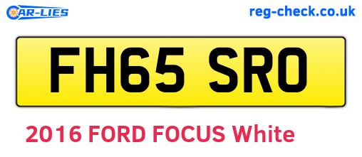 FH65SRO are the vehicle registration plates.