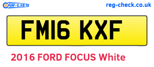 FM16KXF are the vehicle registration plates.