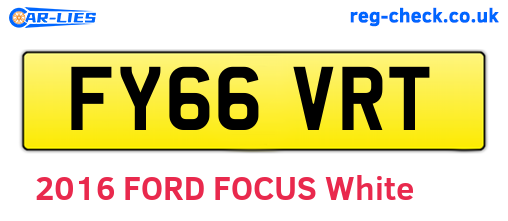 FY66VRT are the vehicle registration plates.
