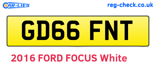GD66FNT are the vehicle registration plates.