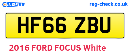 HF66ZBU are the vehicle registration plates.
