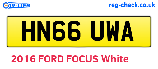 HN66UWA are the vehicle registration plates.