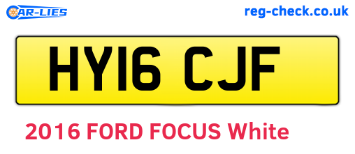 HY16CJF are the vehicle registration plates.