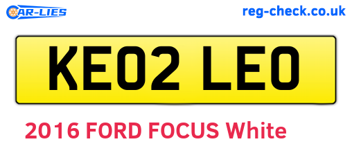 KE02LEO are the vehicle registration plates.