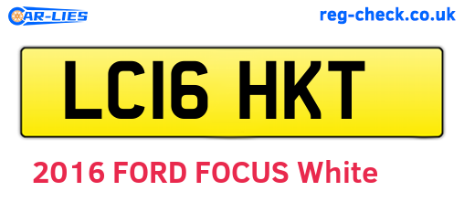 LC16HKT are the vehicle registration plates.
