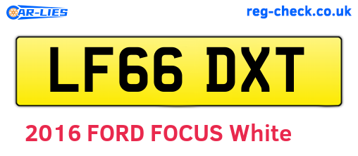LF66DXT are the vehicle registration plates.