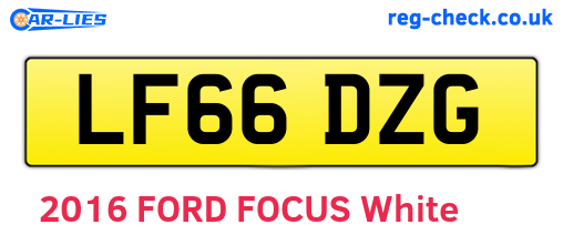 LF66DZG are the vehicle registration plates.