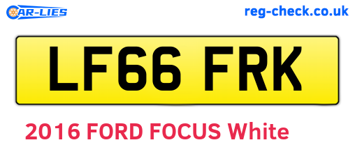 LF66FRK are the vehicle registration plates.