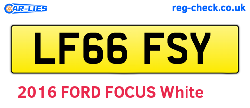 LF66FSY are the vehicle registration plates.