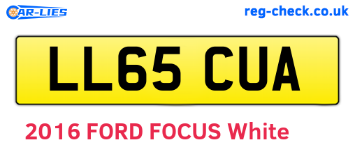LL65CUA are the vehicle registration plates.