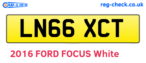 LN66XCT are the vehicle registration plates.