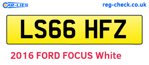 LS66HFZ are the vehicle registration plates.