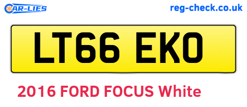 LT66EKO are the vehicle registration plates.
