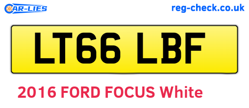 LT66LBF are the vehicle registration plates.