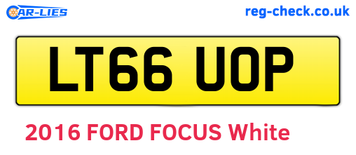 LT66UOP are the vehicle registration plates.