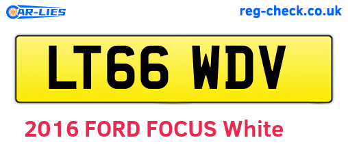 LT66WDV are the vehicle registration plates.