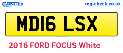 MD16LSX are the vehicle registration plates.