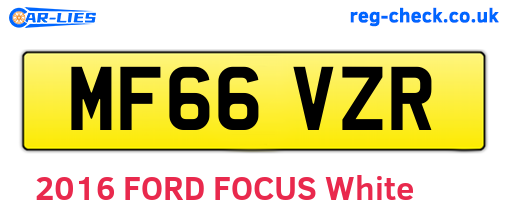 MF66VZR are the vehicle registration plates.