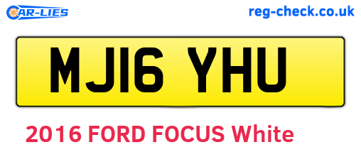 MJ16YHU are the vehicle registration plates.