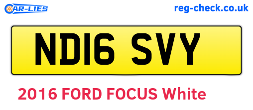ND16SVY are the vehicle registration plates.
