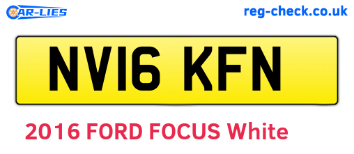 NV16KFN are the vehicle registration plates.
