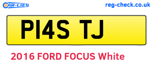 P14STJ are the vehicle registration plates.