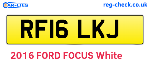 RF16LKJ are the vehicle registration plates.