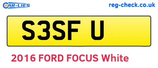 S3SFU are the vehicle registration plates.