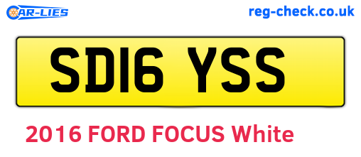 SD16YSS are the vehicle registration plates.