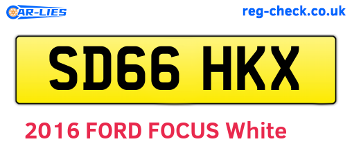 SD66HKX are the vehicle registration plates.
