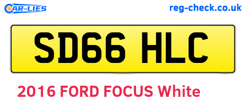 SD66HLC are the vehicle registration plates.