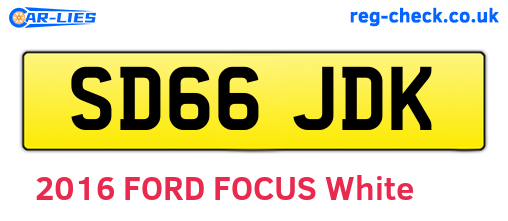 SD66JDK are the vehicle registration plates.
