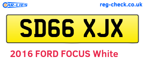 SD66XJX are the vehicle registration plates.