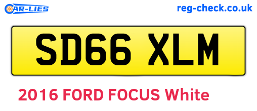 SD66XLM are the vehicle registration plates.