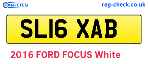 SL16XAB are the vehicle registration plates.