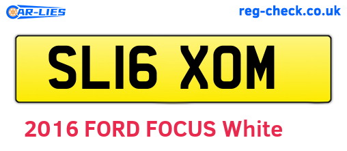 SL16XOM are the vehicle registration plates.