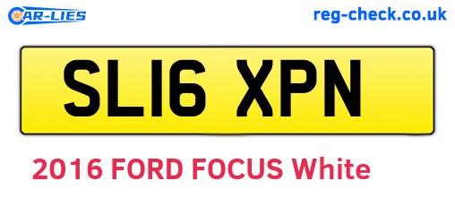 SL16XPN are the vehicle registration plates.
