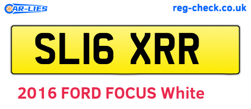 SL16XRR are the vehicle registration plates.