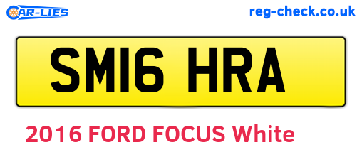 SM16HRA are the vehicle registration plates.