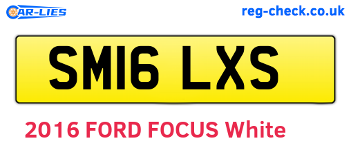 SM16LXS are the vehicle registration plates.